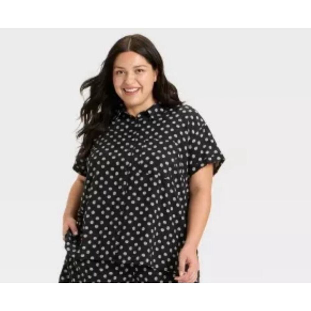 Ava and viv black shell shirt